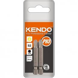 KENDO-21220305-ดอกไขควงลมหัวเดี่ยว-แฉก-PH3-×-50-mm-2-ชิ้น-แพ็ค